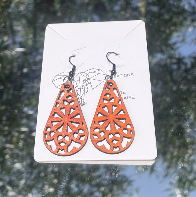 Boucles d oreilles orange 