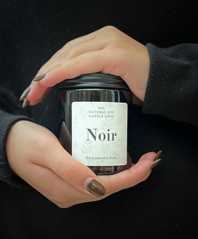 Noir Scented Candle in Amber Jar