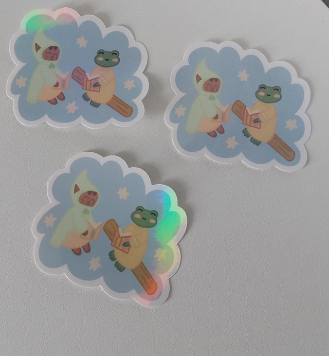 "Moment de lecture" sticker holographique 