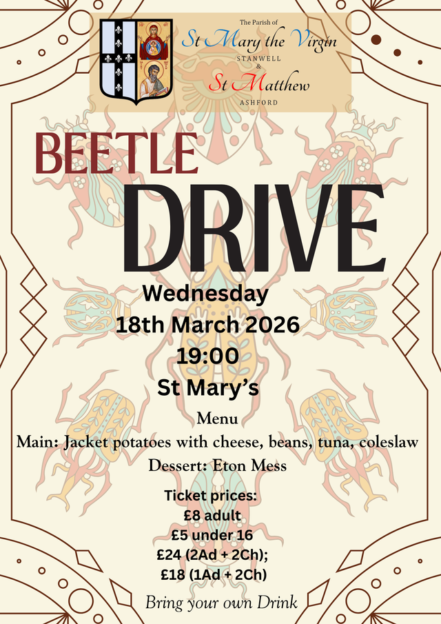 Beetle Drive – Wednesday 18 March 2026 – St Mary’s