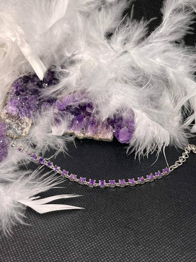 Bracelet Argent 925 Améthyste 