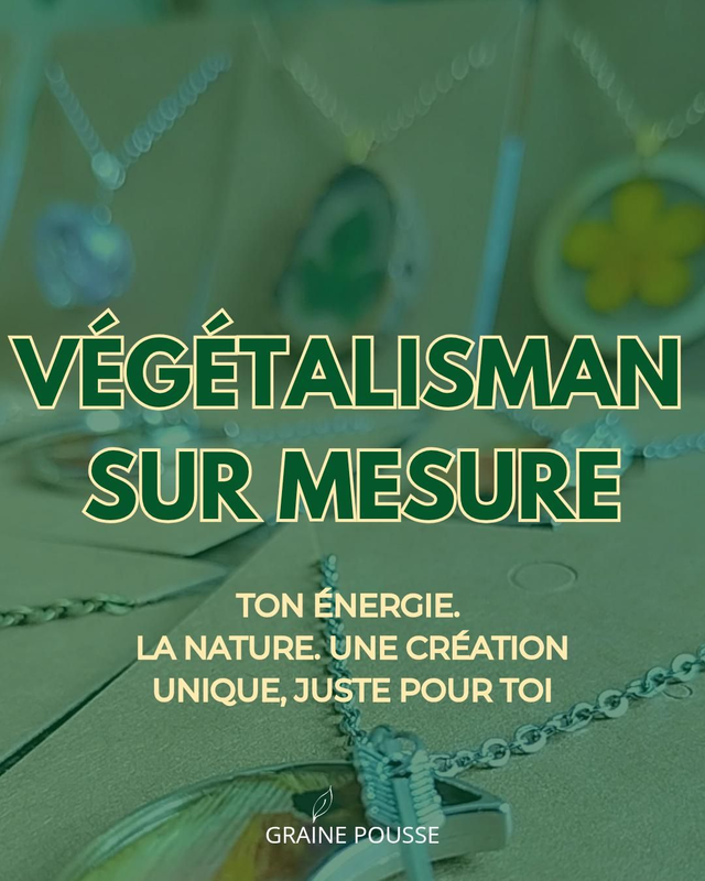 Végétalisman personnalisé – Ton talisman, créé pour toi

