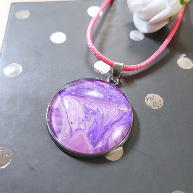 SWEET VIOLET - Collier - Cordon rose