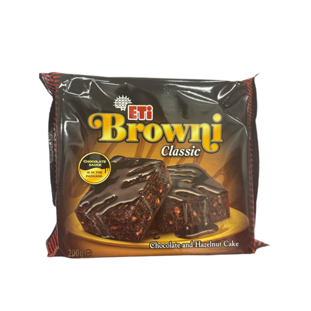 Brownie au chocolat avec coulis de chocolat "BROWNI" 200g-ETI