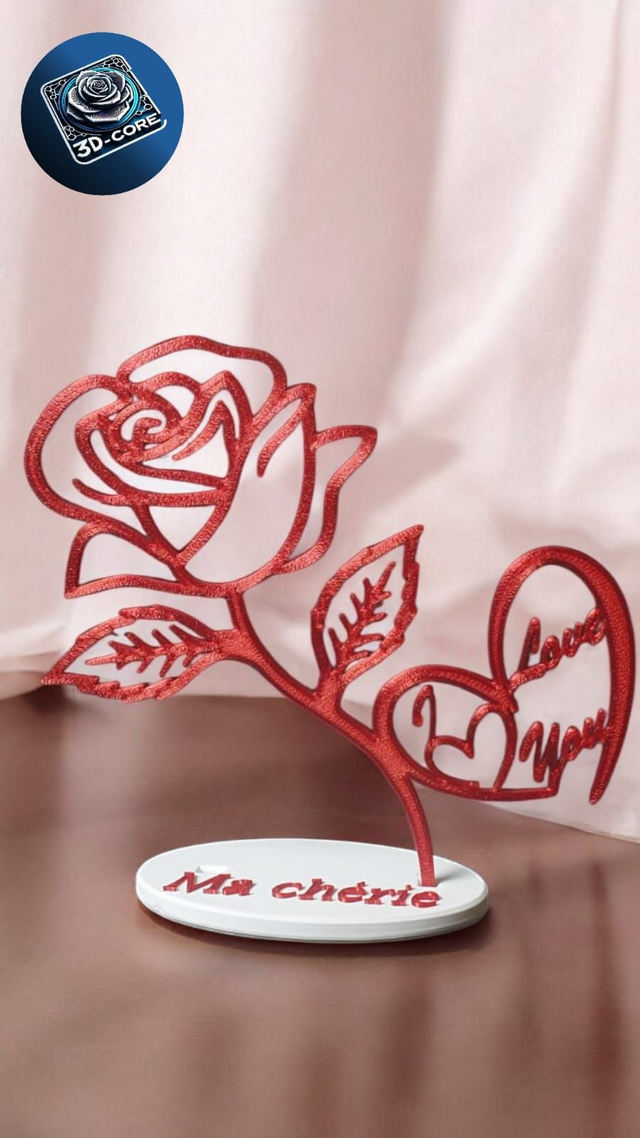 Rose &amp; Cœur &quot;I Love You&quot; (x2)