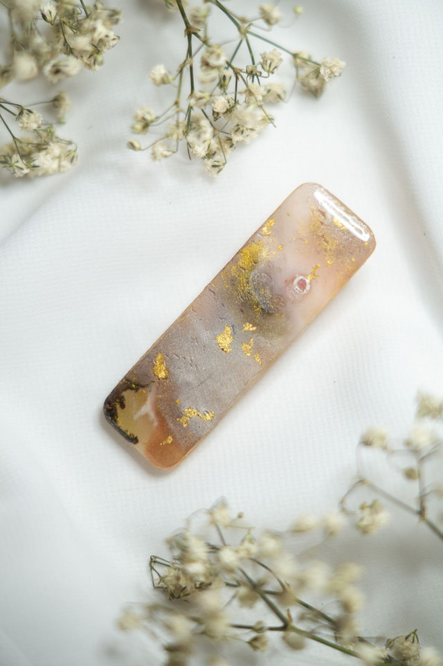 Coloris aquarelle - Barrette rectangle 