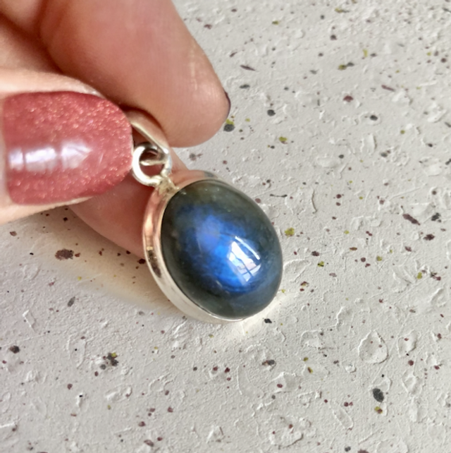 Pendentif Labradorite AAA n* 7 argent 925