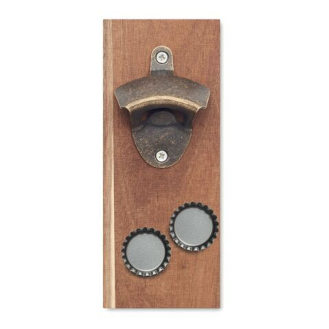 Wall mounted bottle opener