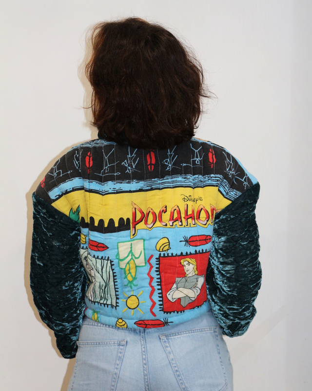 🍂 Veste Bomber "Pocahontas" – Pièce Unique Upcyclée – Taille M