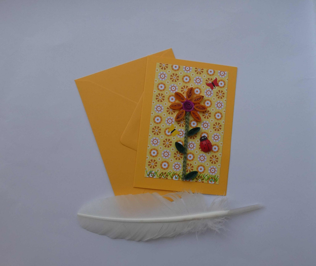 Jolie fleur en quilling