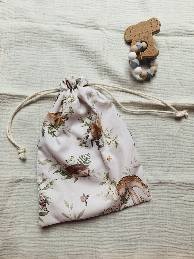 Sac pochon animaux de la forêt 