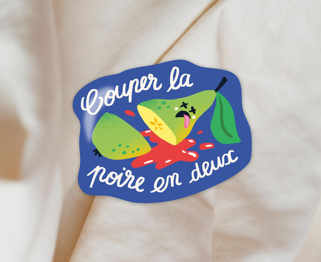 Sticker "Couper la poire en 2" 🍐🔪🩸