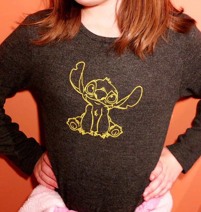 Tee-shirt Brodé édition Gold STITCH enfant