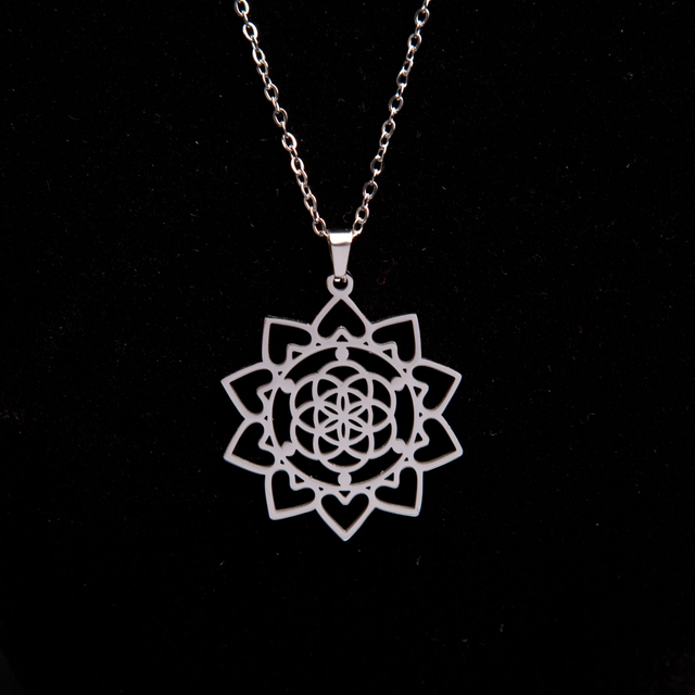 Pendentif mandala fleur de vie 