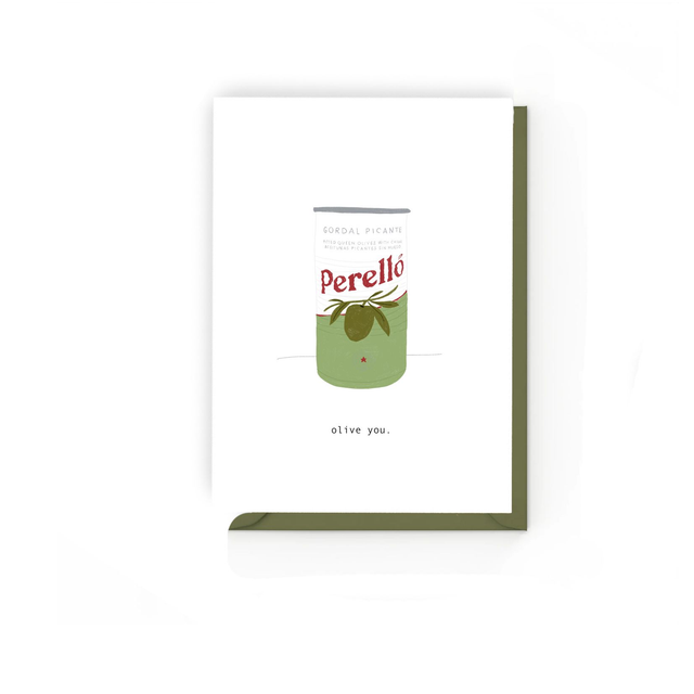 Love Olive - Illustrated Love Card   