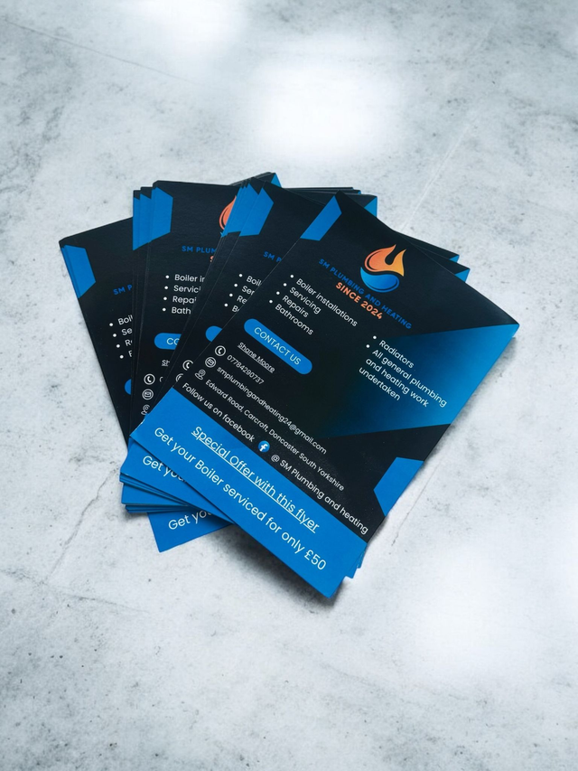 500 single sided A5 flyers 