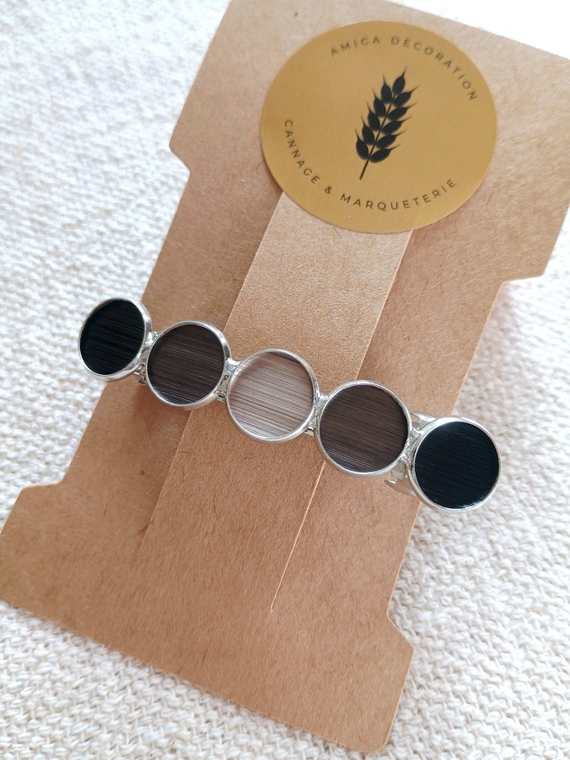 Barrette à cheveux argentée - Camaïeu gris