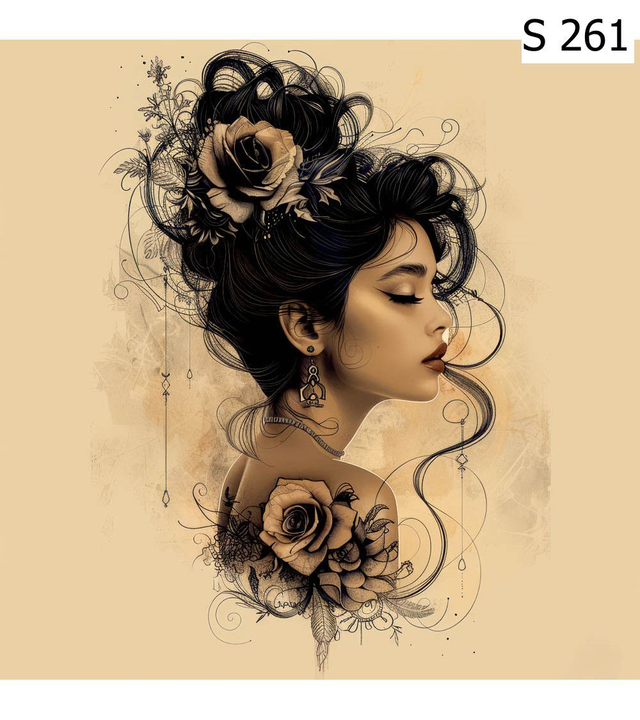 Panneau à coudre simili Femme 30x30cm