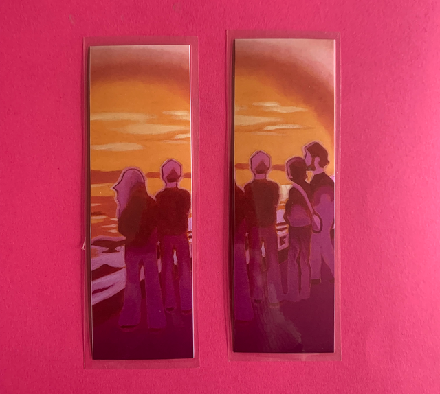 Marque page imprimé et plastifié - tirage d&#039;oeuvre &quot;Les amis, n°2&quot;