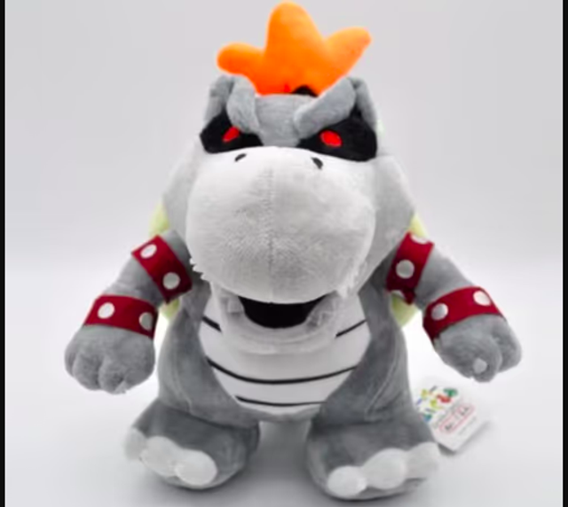 Super Mario grote knuffel Dry Bones Bowser (25cm)