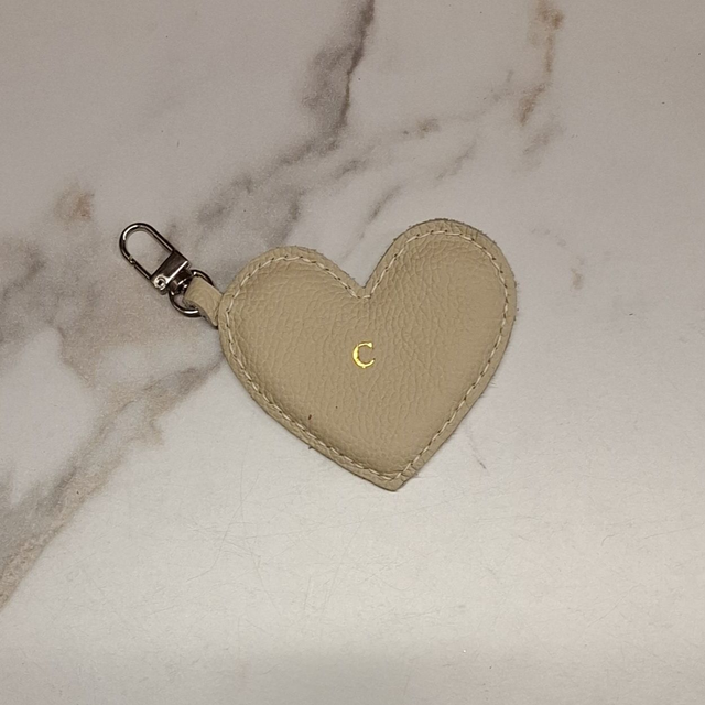 Large Heart Leather Keyring