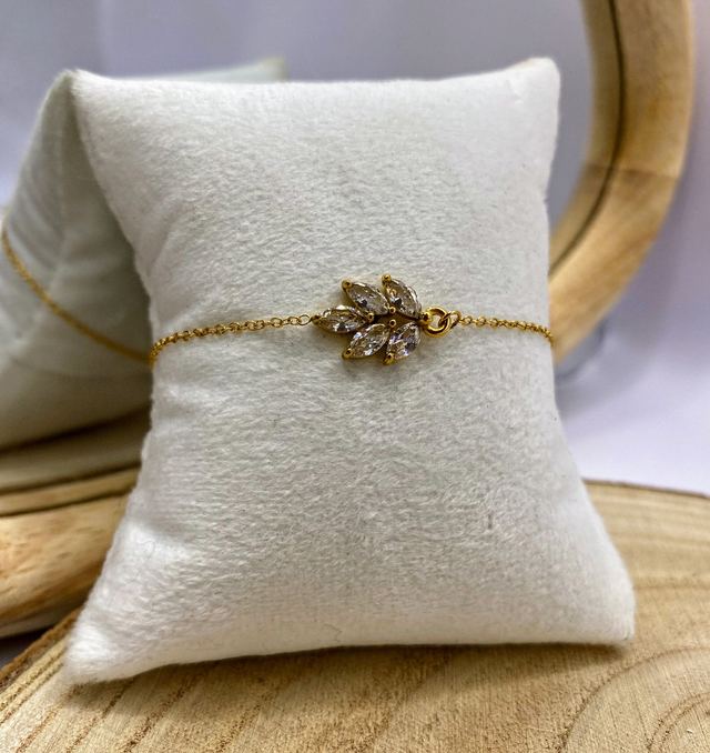 Bracelet Feuille Dorée 