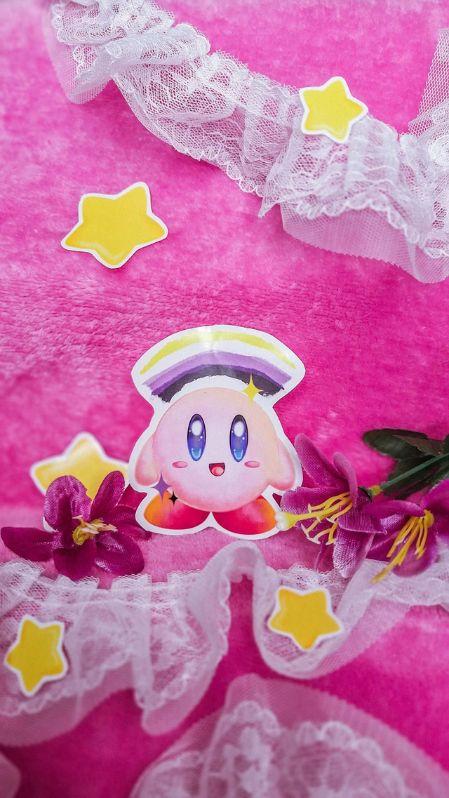 Non Binary Flag Kirby - Pegatinas