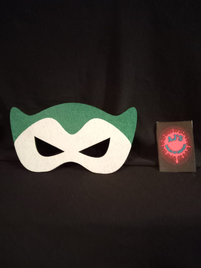 White &amp; Green Custom Made Eye Mask (6)
