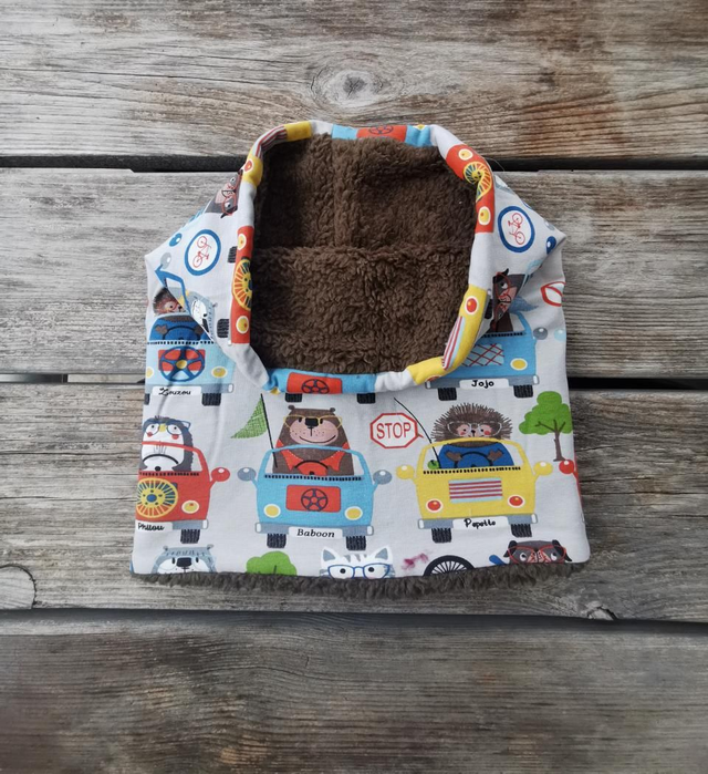 Snood LOUISON animaux/marron