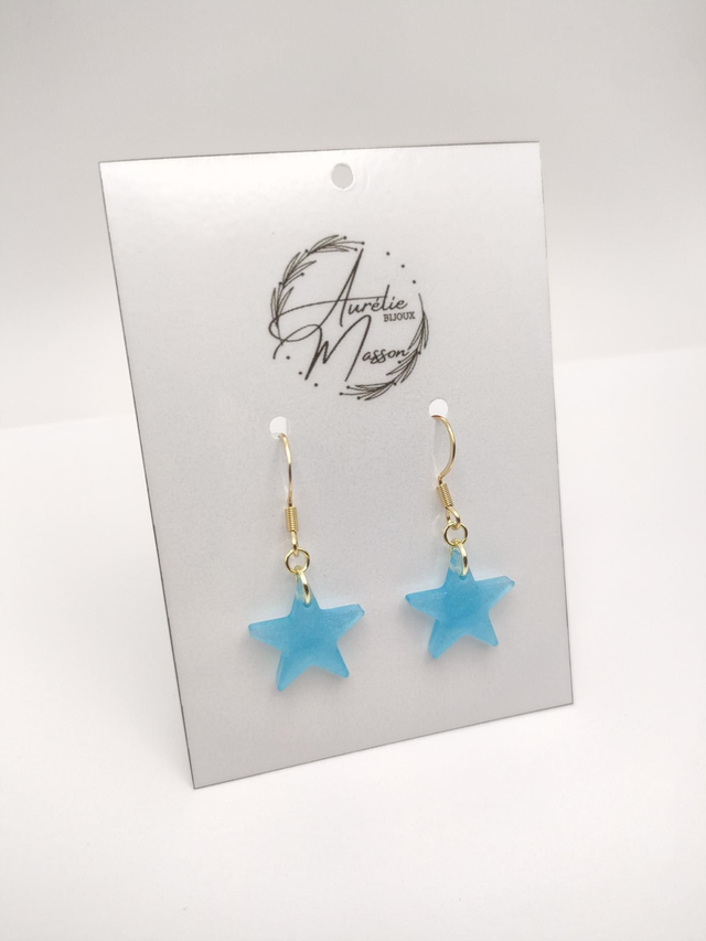 Boucles d'oreilles résine