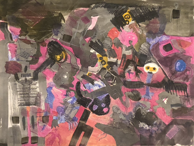 Capharnaum - 36w48 cm - Technique mixte