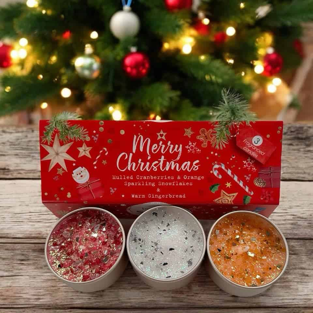 Merry Christmas Candle Gift Box