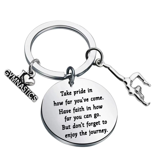Gymnastics Quote Keyring