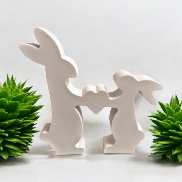 Osterhasen Hasen Pärchen mit Herz