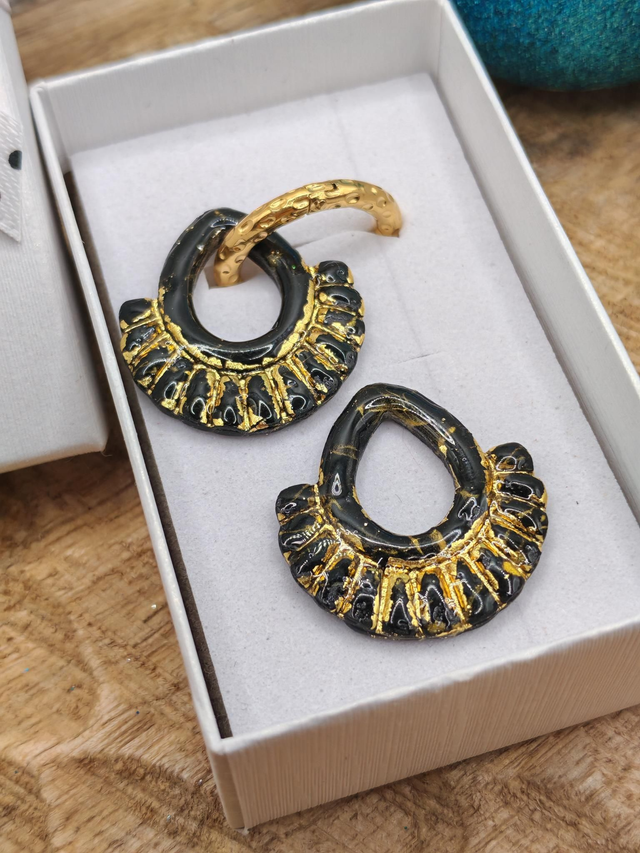 Choupettes Giulia noir dorées