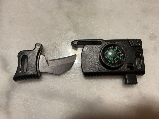 08F2 ... couteau survie boucle de ceinture boussole 