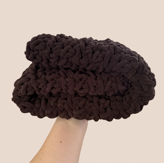 Baby Teddy Blanket Dark Brown