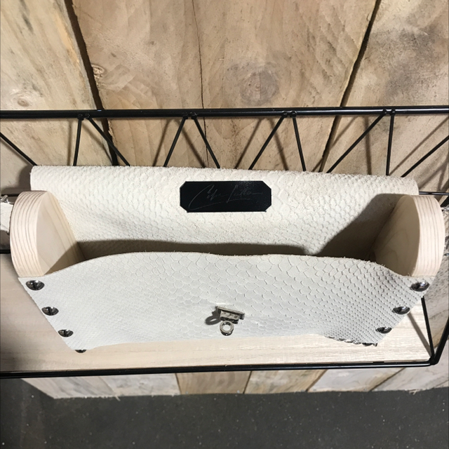 " DOHA " Gris Perle façon Ecailles de Serpent