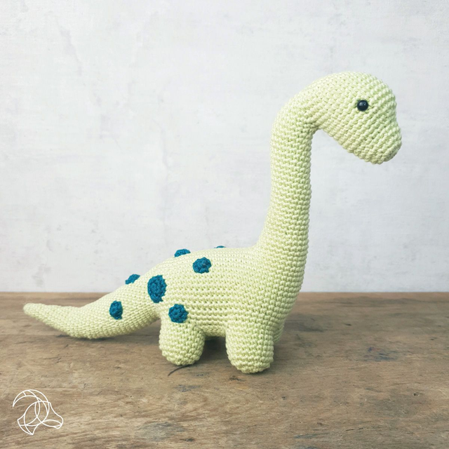 Crochet Brontosaurus Dinosaur - Make your own crochet animal kit 