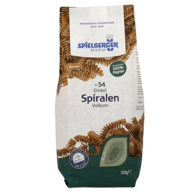 Spielberger Dinkel Spiralen Vollkorn, 500g Packung