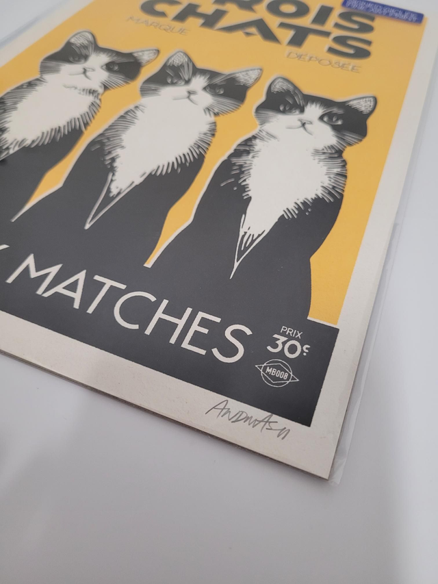 MASHBOX Trois Chats Signed Giclée A4 print - JP-102