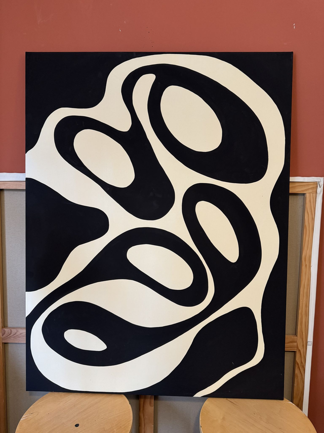 Peinture sur châssis entoilé 