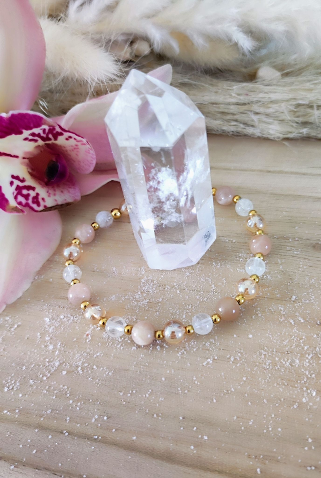 Bracelet "Confiance en soi" Pierre de soleil et Citrine
