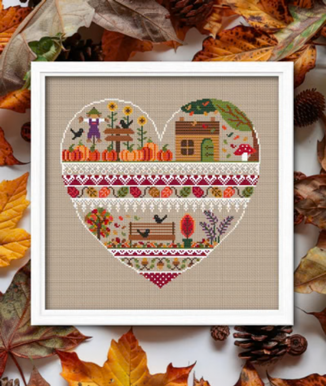 Summer Heart of the Seasons Cross Stitch Kit, Little Dove Designs 
