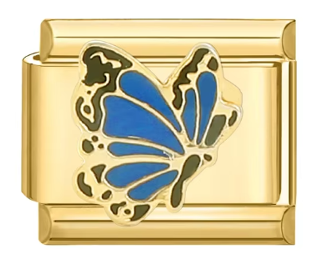 Charm Mariposa Celeste Dorado