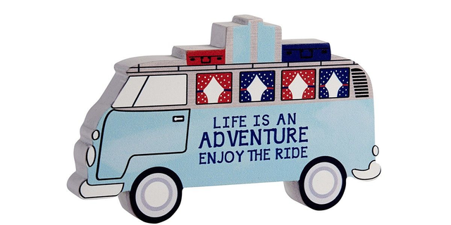 Campervan Block Sign - Life Is An Adventure
