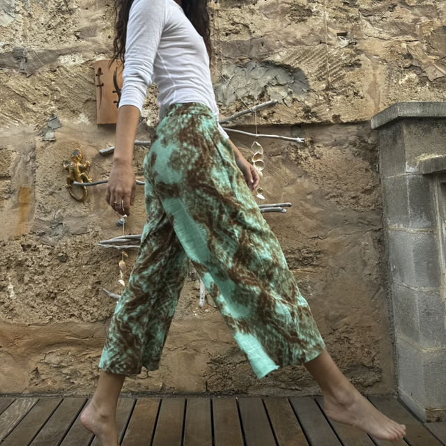 Pantalones capri Tye die Turquesa AGOTADO