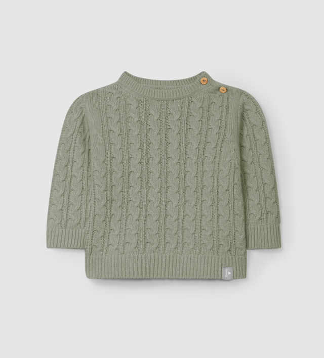 SNUG. - Maglioncino intrecciato verde