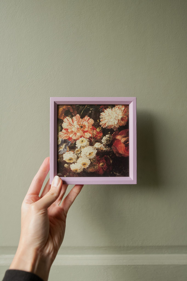 Floral Nostalgia 💜 Cadre upcyclé