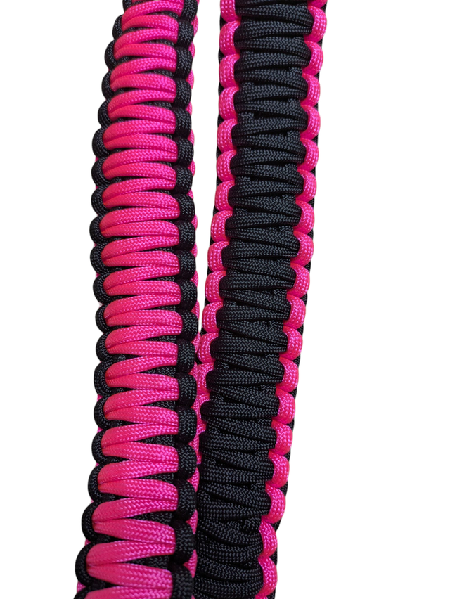Flo Pink and Black Binocular Strap - 53.5 inch or 136cm